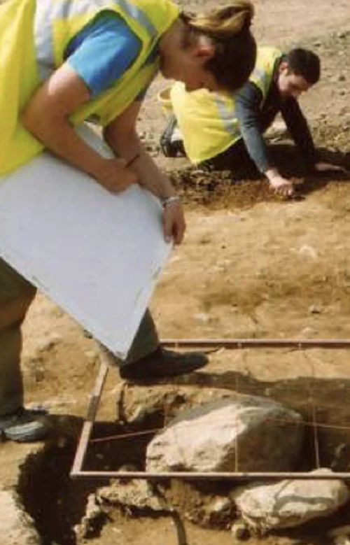 Woodstown under excavation in 2003